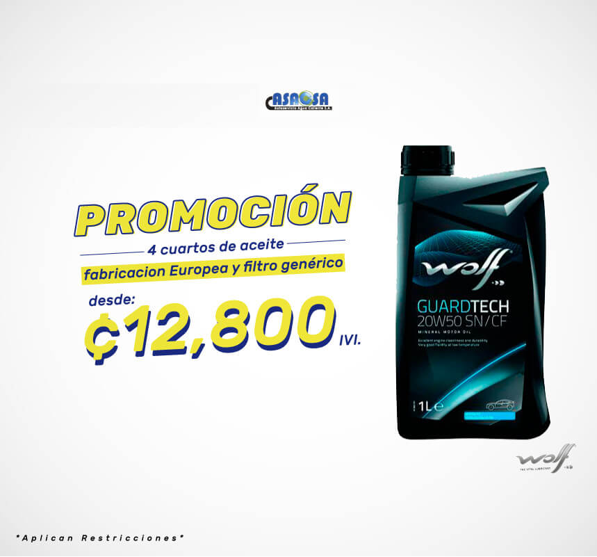 Promo aceite Wolf